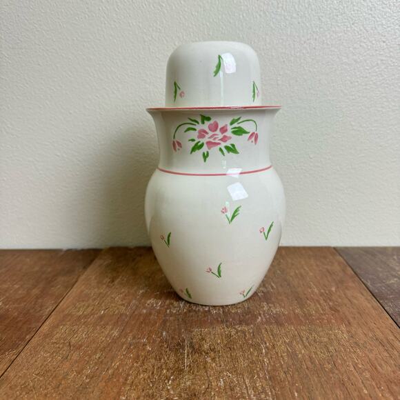 Vintage 1985 Bedside Water Carafe by Teleflora 2 piece with Tulip Flowers - Picture 7 of 10